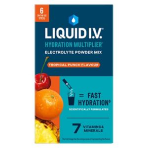 Boots Liquid I.V. Hydration Multiplier Electrolyte Powder Mix Tropical Punch 6 Sachets- Buy online at McGrocer