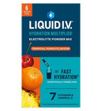 Liquid IV Hydration Multiplier Electrolyte Powder Mix Tropical Punch 6 Sachets