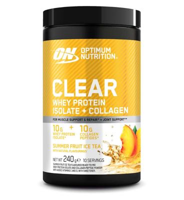 Optimum Nutrition Clear Whey and Collagen Summer Fruit Tea 240g