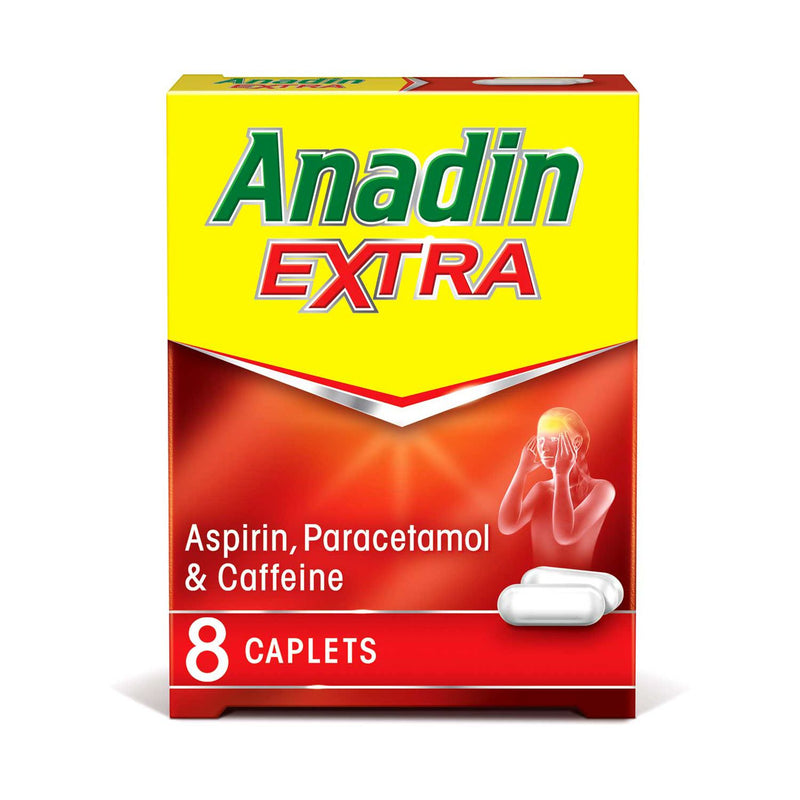 Anadin Extra pain relief tablets 8 caplets - British product