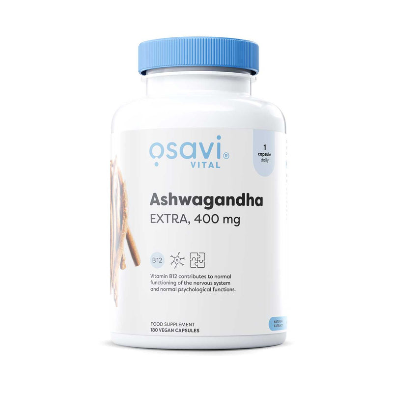 Osavi ashwagandha extra 400mg capsules 180 servings, imported from the UK