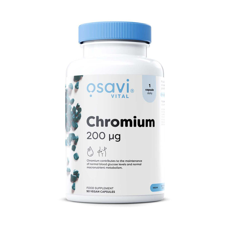 Osavi chromium 200mcg vegan capsules 90 servings, imported from the UK