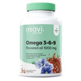 Osavi Omega 3-6-9 Flaxseed Oil Softgels 1000mg Dietary Supplement