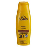 Boots Soltan Protect & Tan Suncare Lotion SPF30 200ml- Buy online at McGrocer