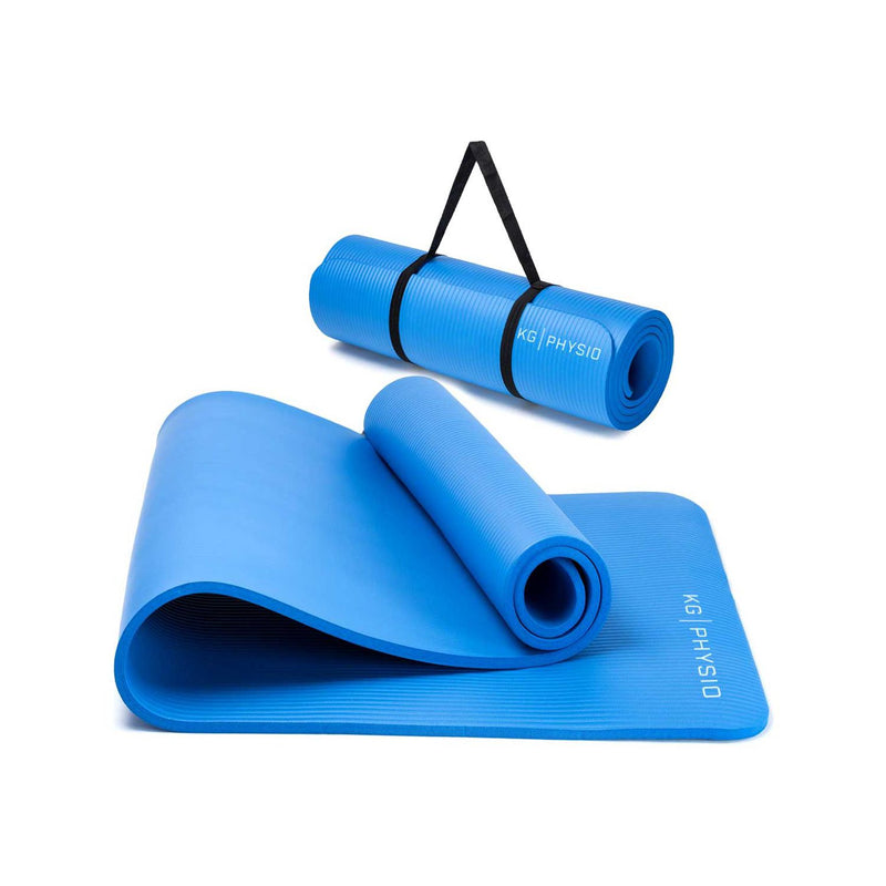 KG Physio Yoga Mat Blue 8mm thickness non-slip exercise, UK version