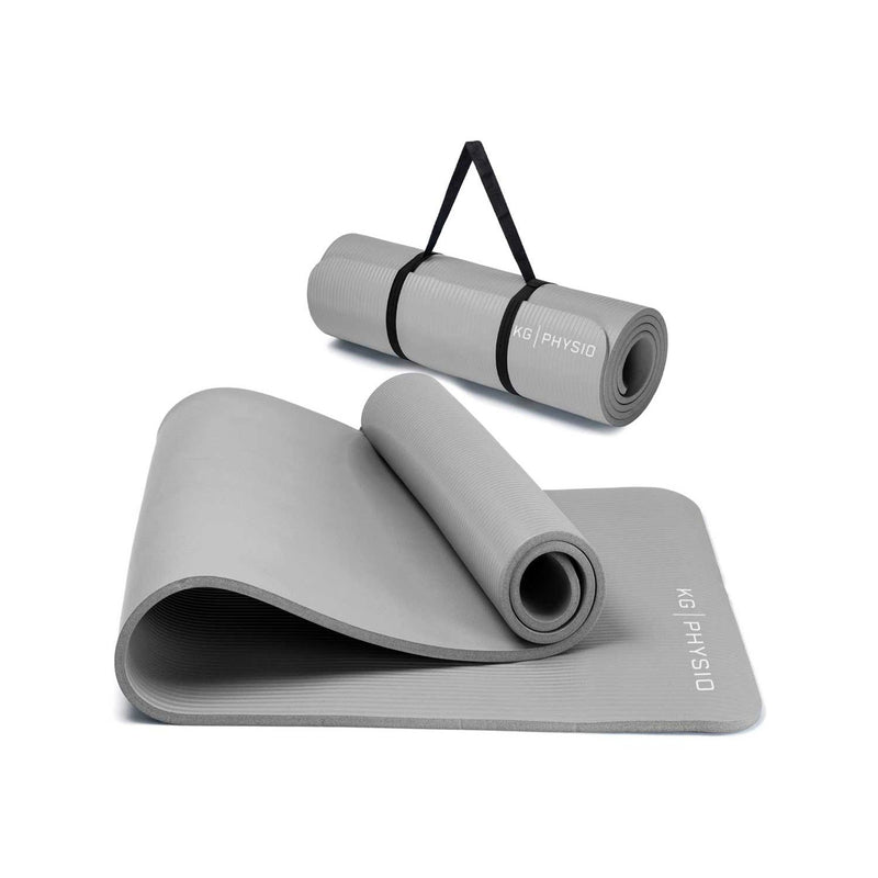 KG Physio grey yoga mat 8mm, UK version