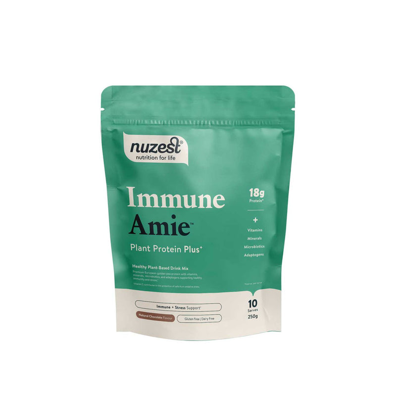 Nuzest Immune Amie chocolate pea protein powder 250g - British product