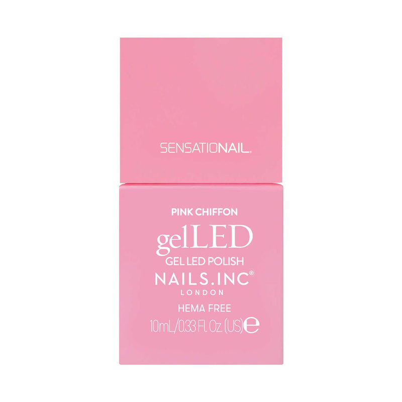 Nails Inc Gel Nail Polish Pink Chiffon 10ml, imported from the UK