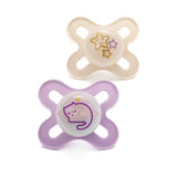 MAM Start Night Soother Pink 2 Pack, imported from the UK