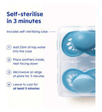 MAM Start Night Soother Blue 2 Pack, imported from the UK