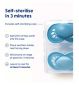 MAM Start Night Soother Blue 2 Pack, imported from the UK