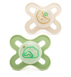MAM Start Night Baby Soother 2 pack - British product
