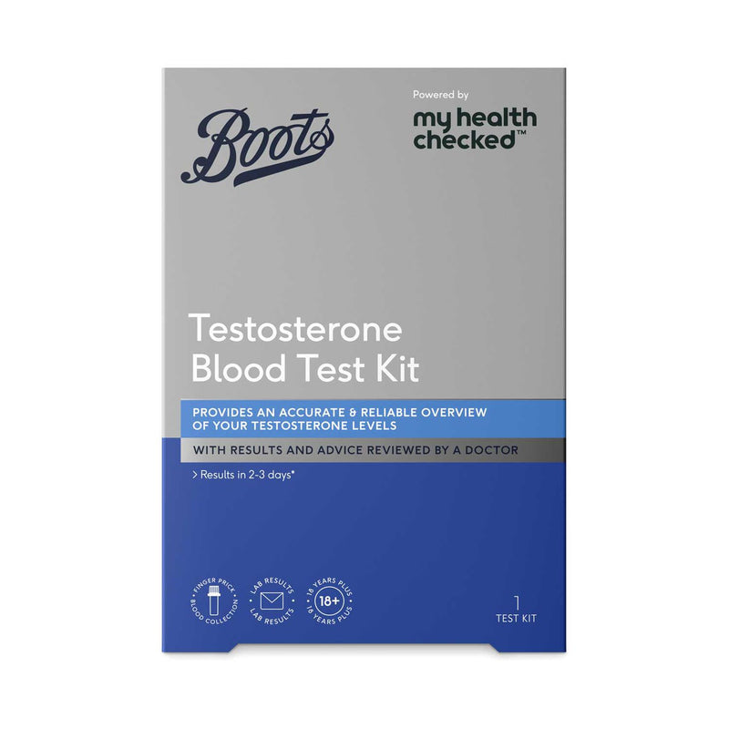 Boots testosterone blood test kit finger-prick, UK version