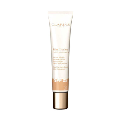 Boots Clarins Skin Illusion Tinted Moisturiser SPF25 Skincare 40ml- Buy online at McGrocer