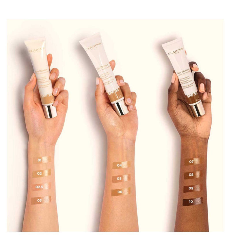Clarins Skin Illusion tinted moisturiser SPF25 40ml (British brand)