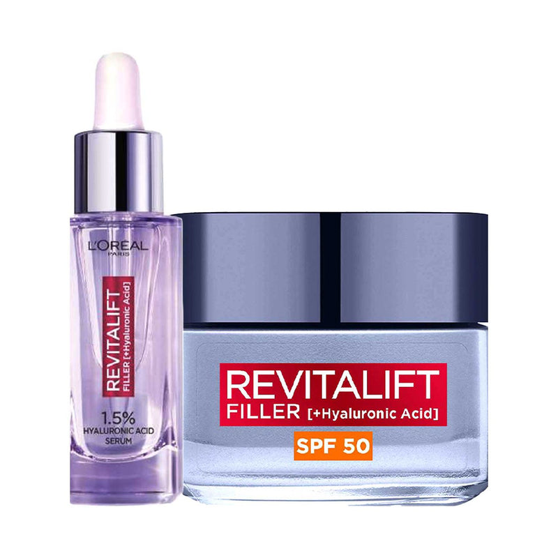 L'Oreal Paris Hyaluronic Serum and Cream Routine, UK version