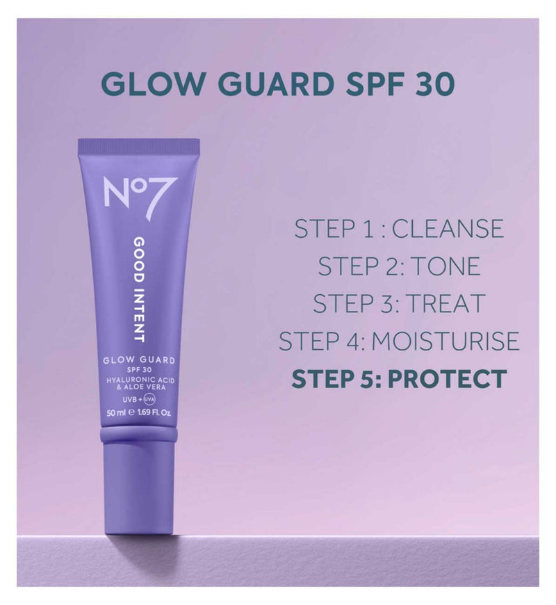 No7 Glow Guard Lotion SPF30 50ml, imported from the UK