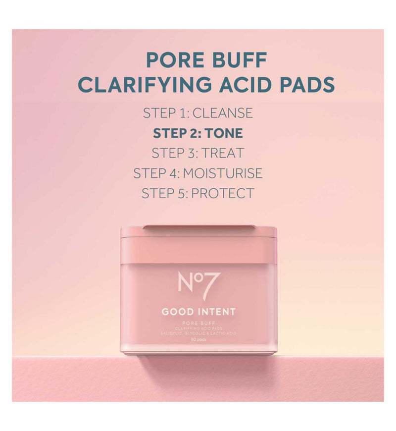 No7 Good Intent Pore Buff pads 80 pads, imported from the UK