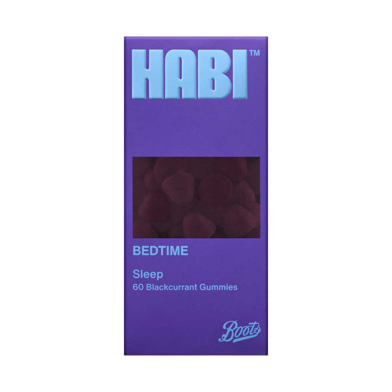 HABI Bedtime Sleep Gummies Blackcurrant 60 Gummies, UK version