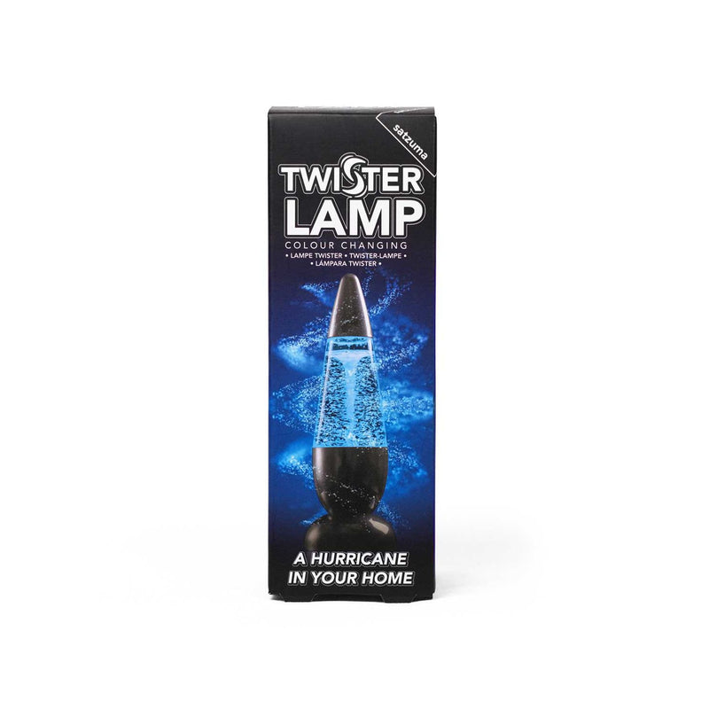 Satzuma tornado lamp featuring color changing swirling bubbles, UK version