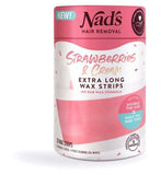 Nads Strawberries Cream Extra Long Wax Strips 20ct