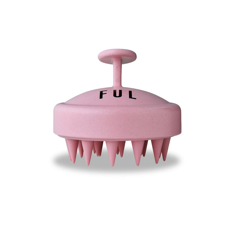 FUL Scalp Massager Brush Pink Silicone Cleanser - British product