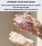 FUL Scalp Massager Brush Pink Silicone Cleanser - British product