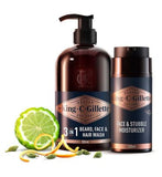 King C Gillette Face Wash Moisture Bundle