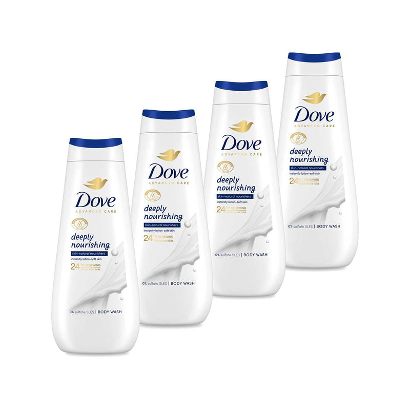 Dove Advanced Body Wash Deeply Nourishing 4x400ml bundle (British brand)