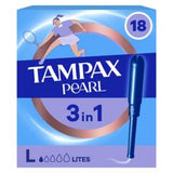 Tampones Tampax Pearl Lites con aplicador, flujo ligero, 18 unidades