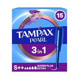 Tampax Pearl Super Plus Extra Unscented Tampons x15 (British brand)