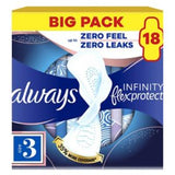 Always Infinity FlexProtect Sanitary Towels Night Size 3 with Wings 18 Pads
