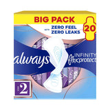 Always Infinity FlexProtect Sanitary Towels Long Size 2 With Wings 20 pads - British product