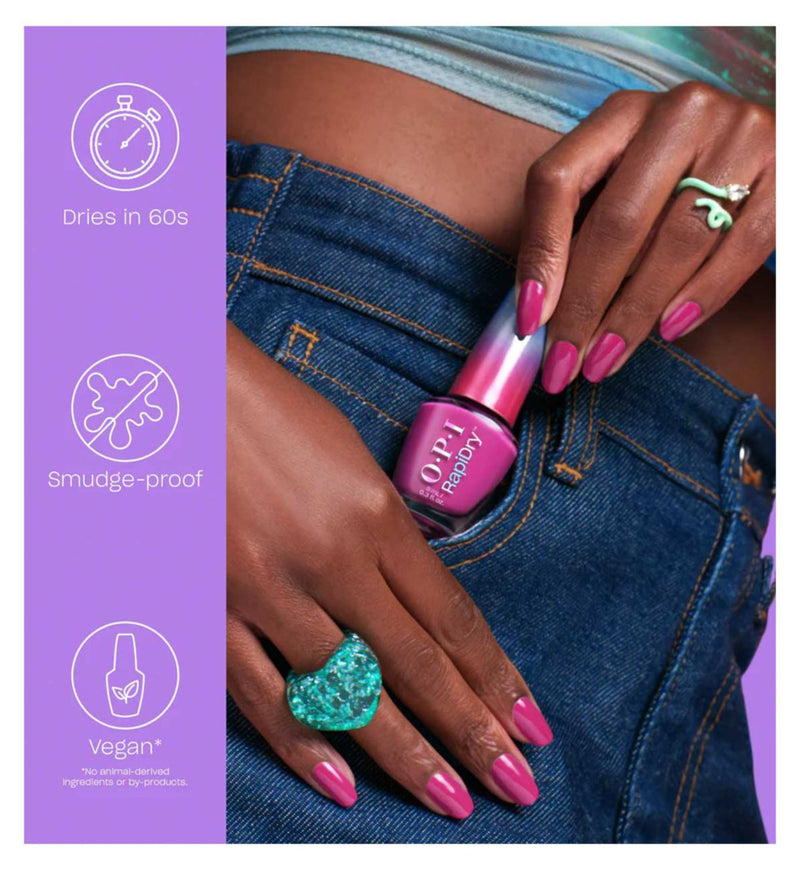 OPI Rapidry nail polish All Touchy Feely 9ml, imported from the UK