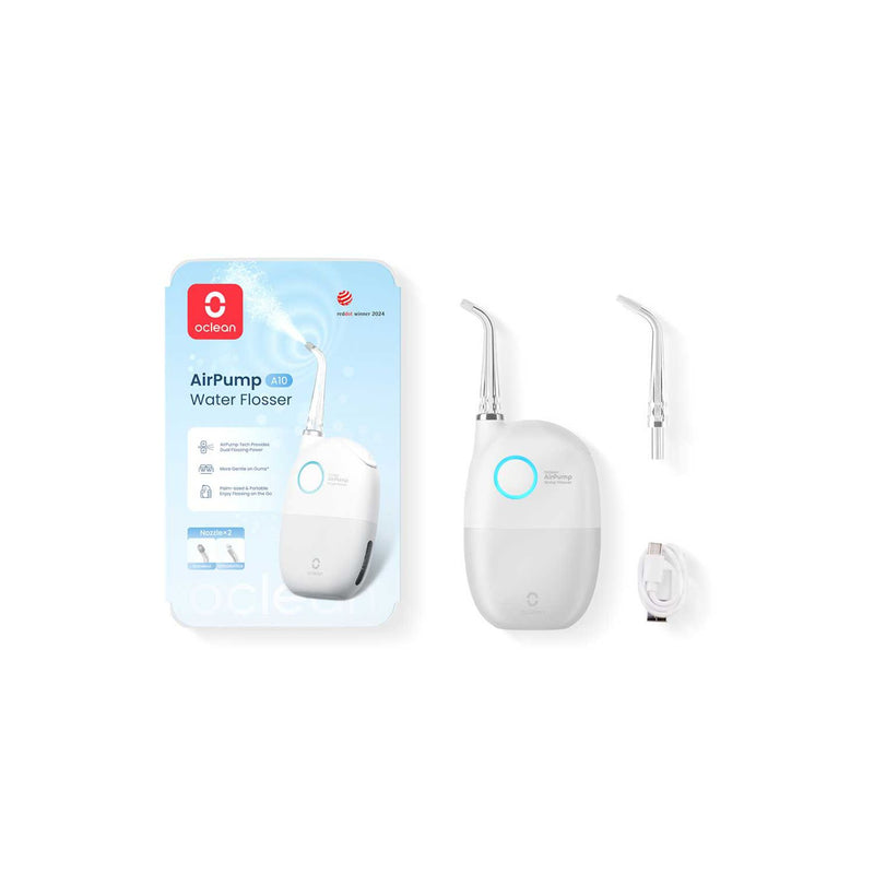 Oclean Airpump Water Flosser White Portable, imported from the UK