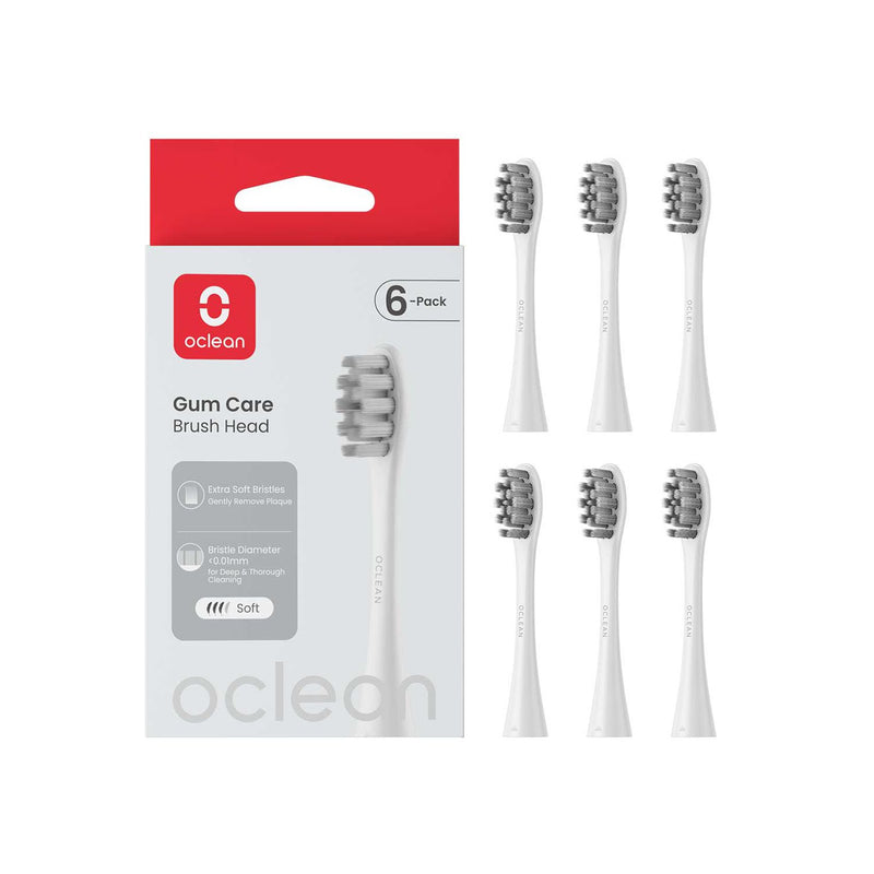 Oclean Ultra Gum Care Brush Head 6-pack, imported from the UK