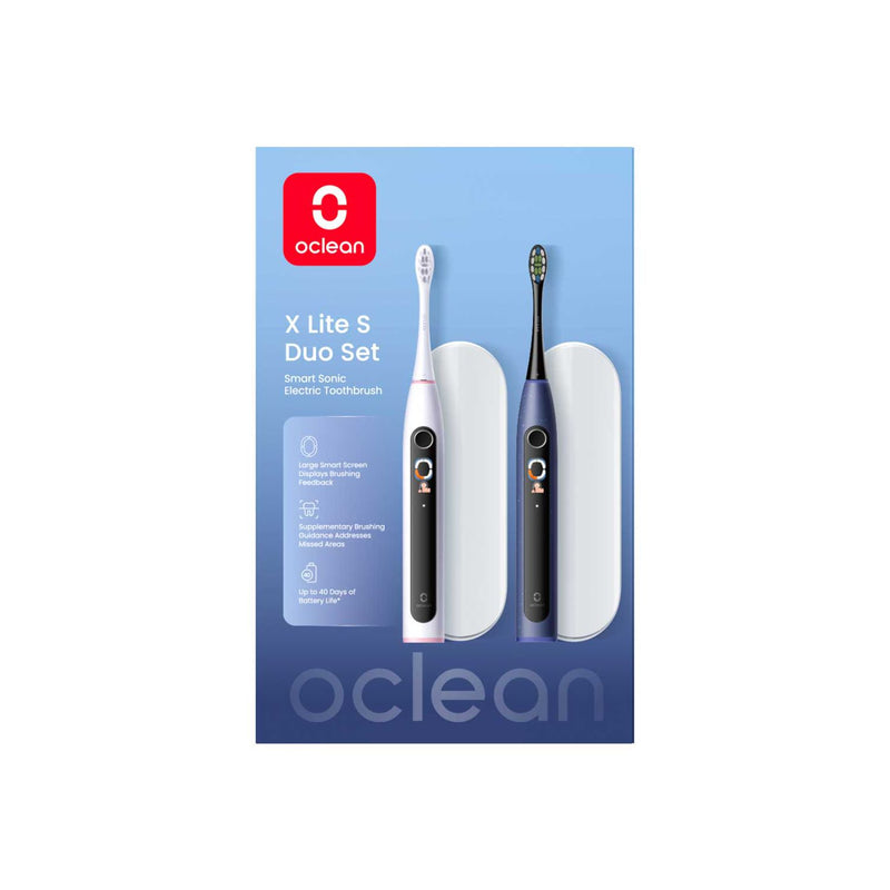 Oclean X Lite Sonic Toothbrush Blue Grey Duo, imported from the UK