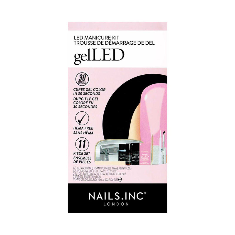 Nails. Inc GelLED Pink Chiffon Manicure Kit 38.14ml, imported from the UK