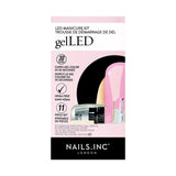 Nails. Inc GelLED Pink Chiffon Manicure Kit 38.14ml, imported from the UK