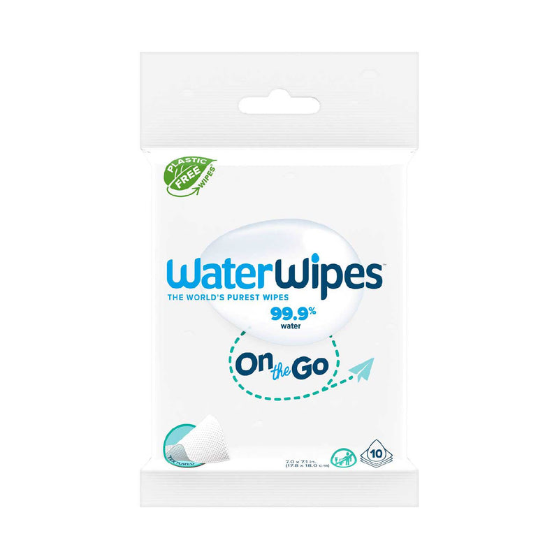 WaterWipes Sensitive+ On The Go Baby Wipes 10 Wipes (British brand)