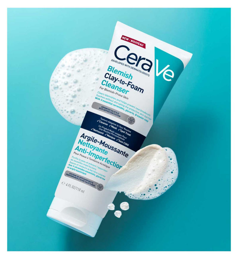 CeraVe Clay To Foam Cleanser 118ml (British brand)