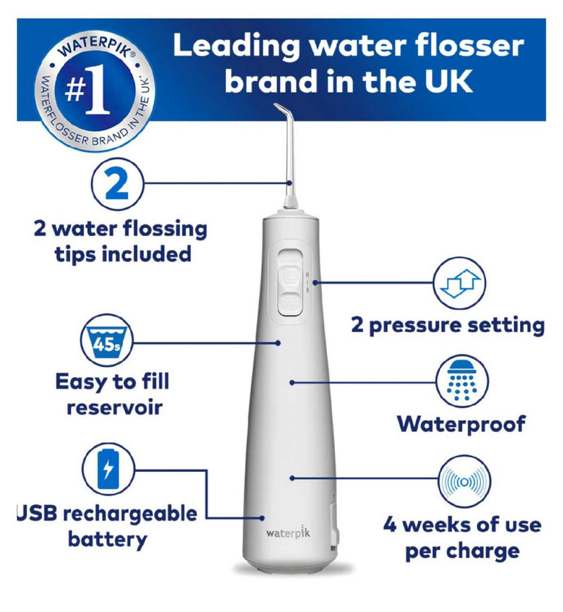 Waterpik Cordless Pulse water flosser with tips - British product