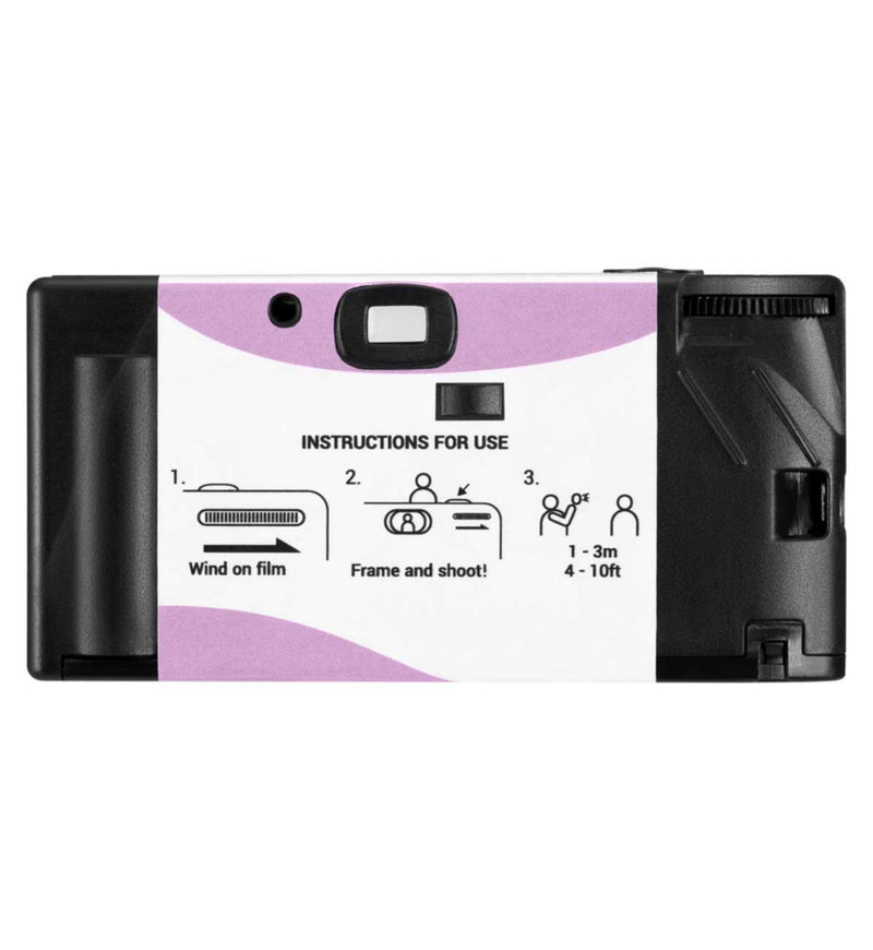 Praktica pink disposable camera with flash, imported from the UK