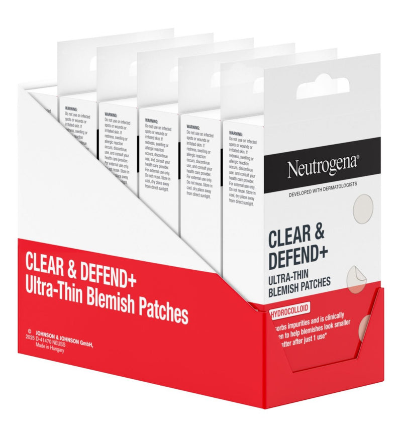 Neutrogena Clear & Defend+ ultra thin blemish patches 24 count (British brand)