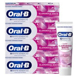 Oral-B 3D White Luxe Whitening Toothpaste 75ml x4, imported from the UK