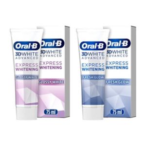 Oral-B Whitening Toothpaste Bundle Mixed Flavour 2x75ml, imported from the UK