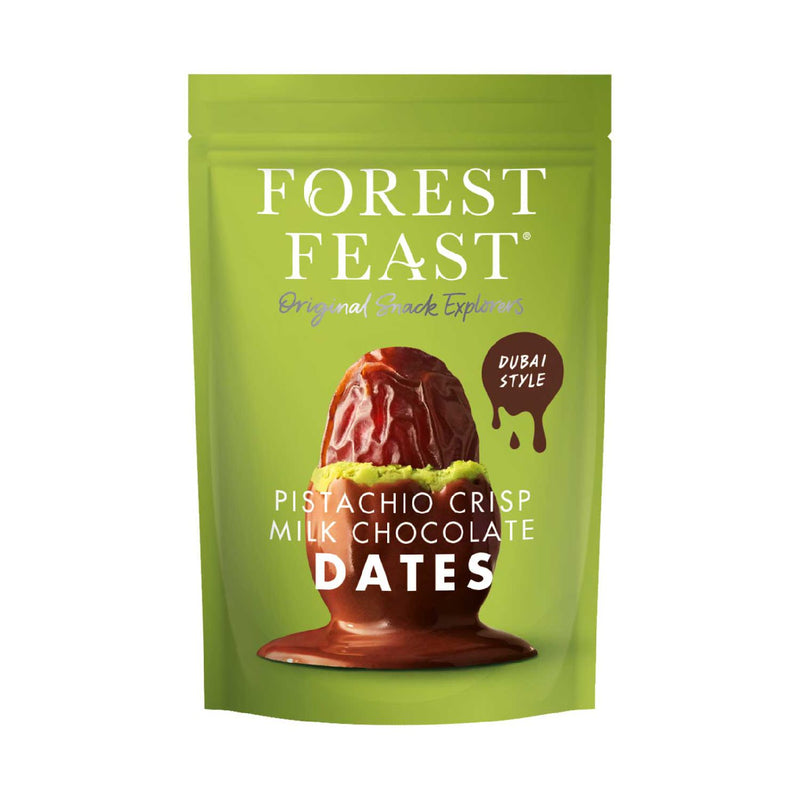 Forest Feast pistachio crisp dates 120g, imported from the UK