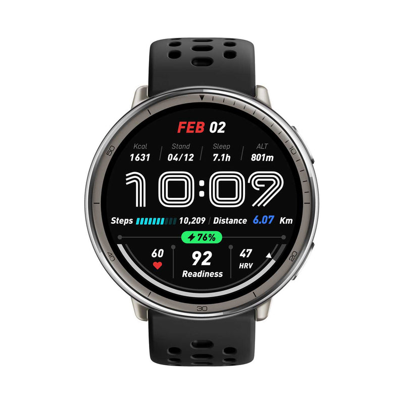 Amazfit Active 2 smartwatch black sport silicone strap (British brand)