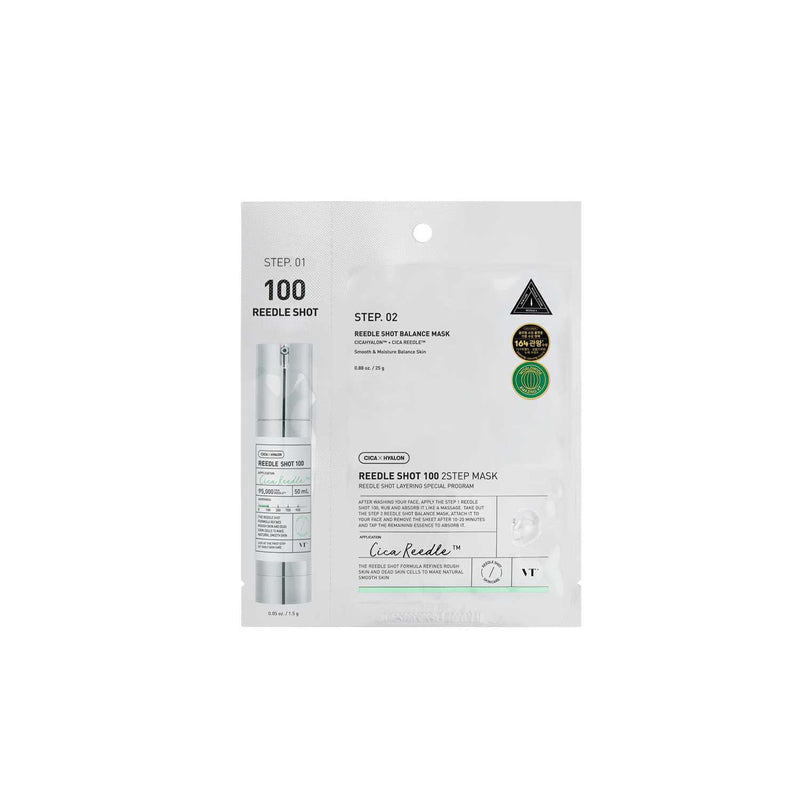 VT Reedle Shot 100 2-Step Sheet Mask 28g (British brand)