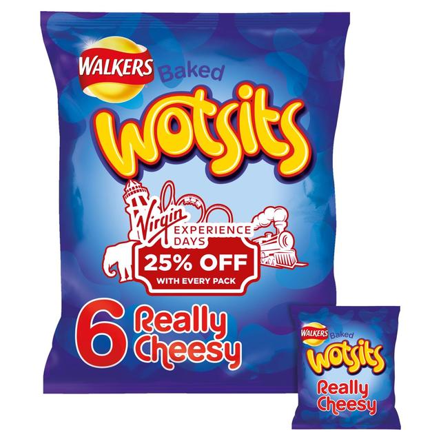 Walkers Wotsits Really Cheesy Multipack Snacks   6 per pack GOODS M&S